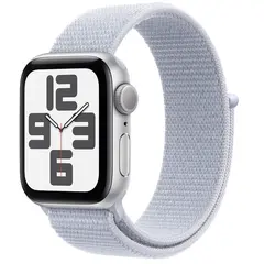 Смарт-часы Apple Watch SE (2024) GPS 40 мм, Sport Loop, Silver/Blue Cloud, Серебристый/Голубое облако, Размер ремешка: R, Цвет: Серебристый/Голубое облако