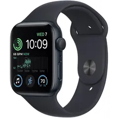 Смарт-часы Apple Watch SE (2022) GPS 44 мм, M/L (145-220 мм), Midnight, "тёмная ночь", Размер ремешка: M/L 145-220, Цвет: Тёмная ночь