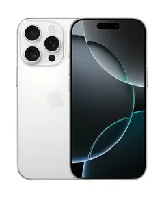 Смартфон Apple iPhone 16 Pro 128 GB, Dual SIM (nano SIM), White Titanium, Объём памяти: 128 ГБ, Цвет: Белый, Количество SIM-карт: Dual SIM