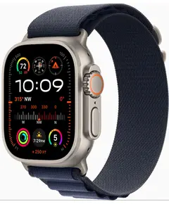 Часы Apple Watch Ultra 2 2024 49 мм, L, Titanium Case with Natural Blue Alpine Loop, Размер ремешка: L 165-210, Цвет: Натуральный/Синий