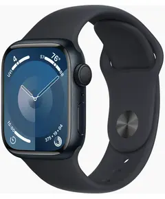 Умные часы Apple Watch Series 9 45 мм, M/L 160-210, Aluminium Case GPS, черный, Размер ремешка: M/L 160-210, Цвет: Черный