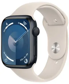 Умные часы Apple Watch Series 9 41 мм, M/L 160-210, Aluminium Case GPS, темная ночь/бежевый, Размер ремешка: M/L 160-210, Цвет: темная ночь/бежевый