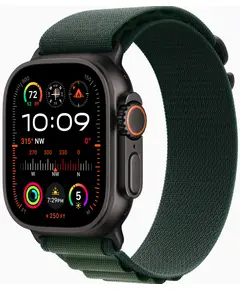 Часы Apple Watch Ultra 2 2024 49 мм, L, Titanium Case with Black Olive Alpine Loop, Размер ремешка: L 165-210, Цвет: Черный/Зелёный