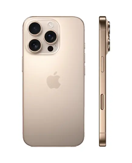 Смартфон Apple iPhone 16 Pro 512 GB, Dual SIM (nano SIM), Desert Titanium, Объём памяти: 512 ГБ, Цвет: Золотистый, Количество SIM-карт: Dual SIM, изображение 2
